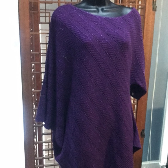 Ashley Stewart asymmetric knit sweater. Size 14/16 - Picture 3 of 6
